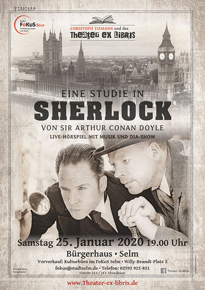 Christoph Tiemann und das Theater ex libris : Eine Studie in Sherlock - Bürgerhaus • Selm