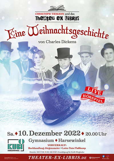 Theater ex libris: Eine Weihnachtsgeschichte nach Charles Dickens (Live-Hörspiel mit Musik), Harsewinkel