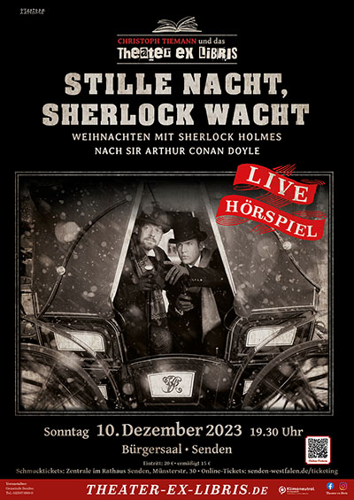 Theater ex libris: Stille Nacht, SHERLOCK wacht - Weihnachten mit Sherlock Holmes nach Sir Arthur Conan Doyle (Live-Hörspiel)